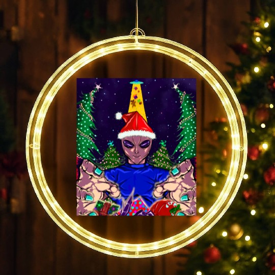 Alien Christmas Gifts Collection Time! LED Christmas Window Lights