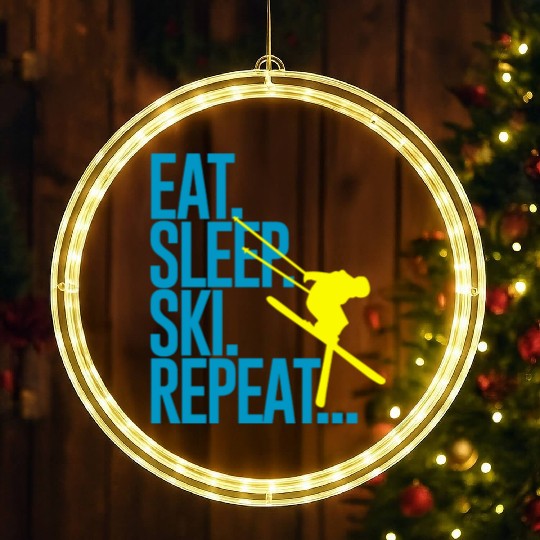 Skiing LED Christmas Window Lights