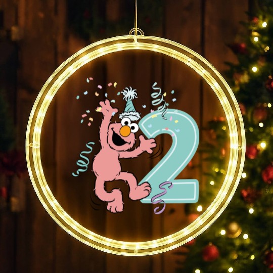 Sesame Street Birthday Design With Elmo Two Years LED Christmas Window Lights