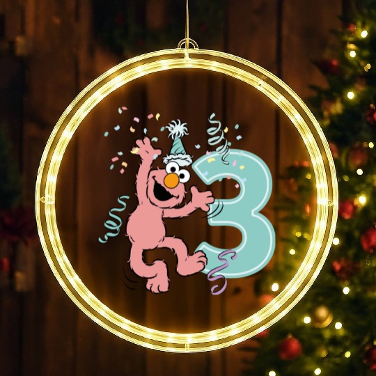 Sesame Street Birthday Design With Elmo 3 Years LED Christmas Window Lights