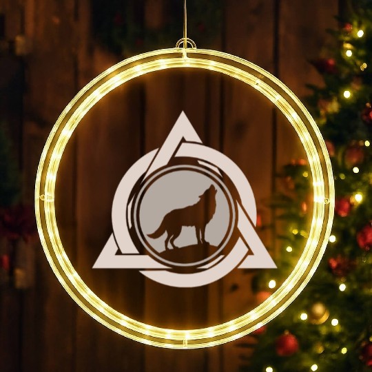 Alter Otherkin Therian Theta Delta Logo Wolf Alpha LED Christmas Window Lights