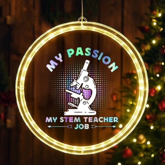STEM Teacher My Passion My STEM Computer Science LED Christmas Window Lights
