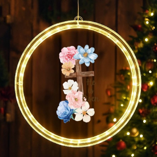 He is Risen LED Christmas Window Lights