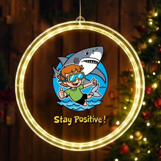 Stay Positive | Motivational Typography & Inspirat LED Christmas Window Lights
