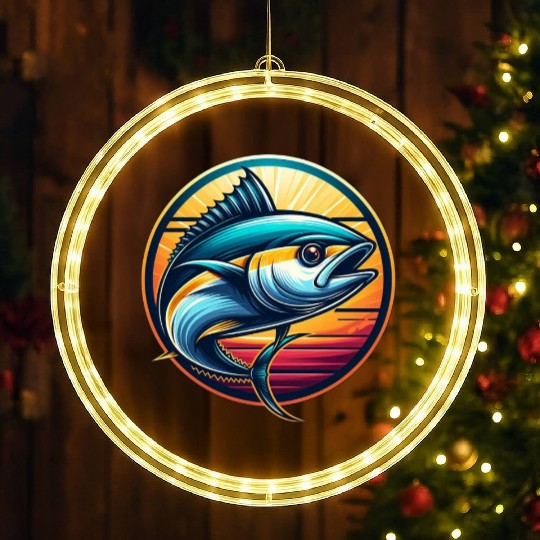 Yellowfin Tuna – Ocean Wanderer LED Christmas Window Lights
