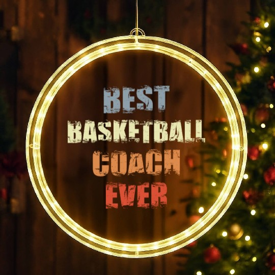 Basketball Coach Motivation LED Christmas Window Lights