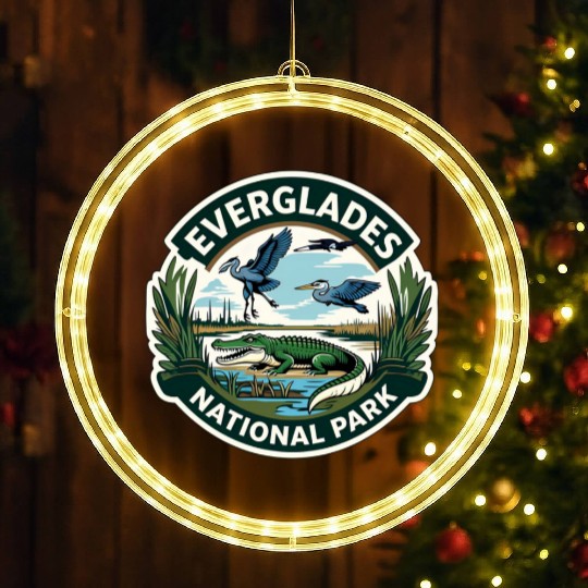 Everglades National Park Florida USA Logo LED Christmas Window Lights