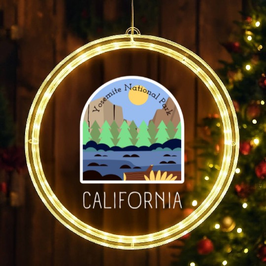 Retro Yosemite National Park California LED Christmas Window Lights