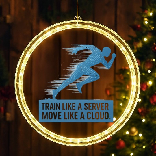 Train Like A Server TransparentFixed LED Christmas Window Lights