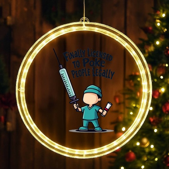 Finally licensed to poke people legally LED Christmas Window Lights