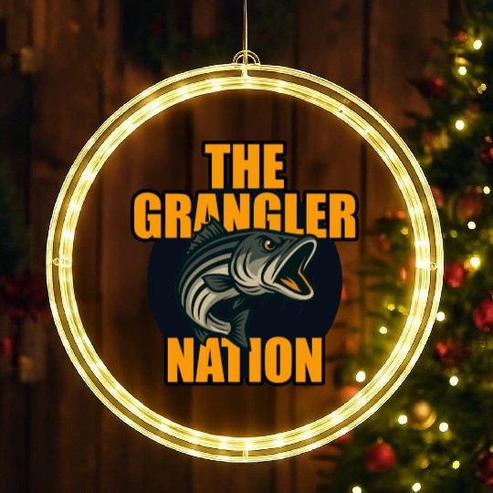 Grangler Nation (Striped Bass) LED Christmas Window Lights