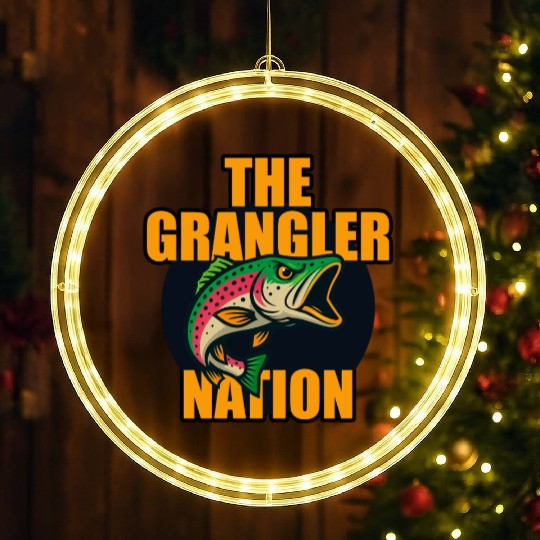 Grangler Nation (Rainbow Trout) LED Christmas Window Lights