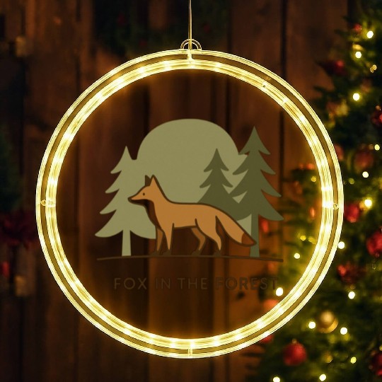 Fox in the Forest LED Christmas Window Lights