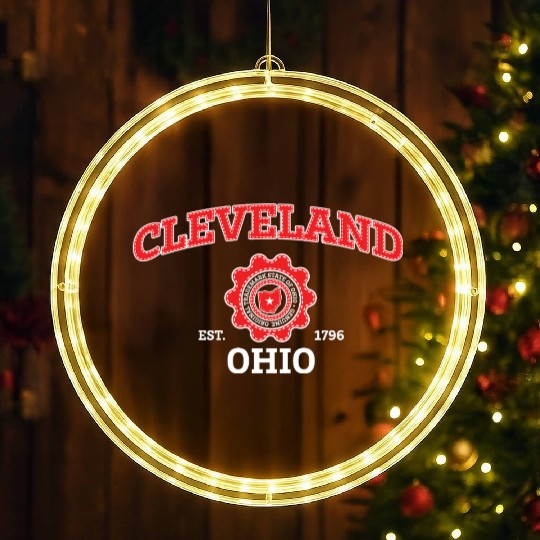 Cleveland Ohio Pride - Hometown Ohio LED Christmas Window Lights