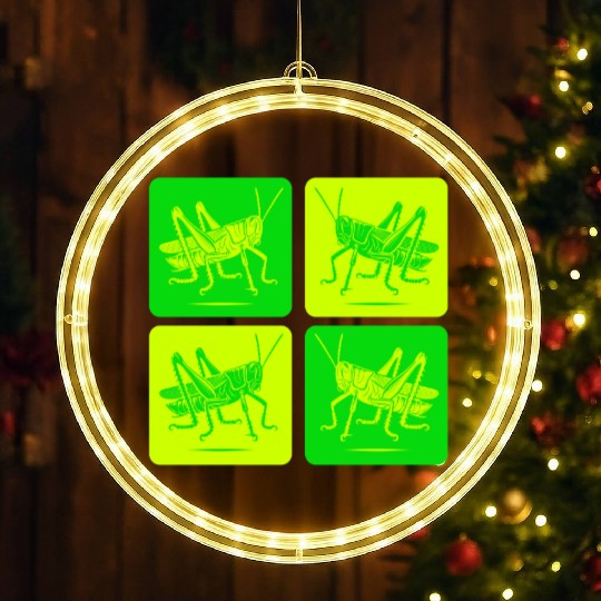 Minimalist Grasshopper - Natural Art LED Christmas Window Lights