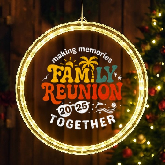 Family Reunion 2025 Matching Group Vacation LED Christmas Window Lights