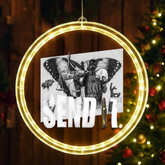 Send lawyers guns and money LED Christmas Window Lights