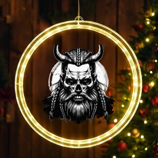 Viking Warrior Man Odin Thor Norman Walhalla LED Christmas Window Lights