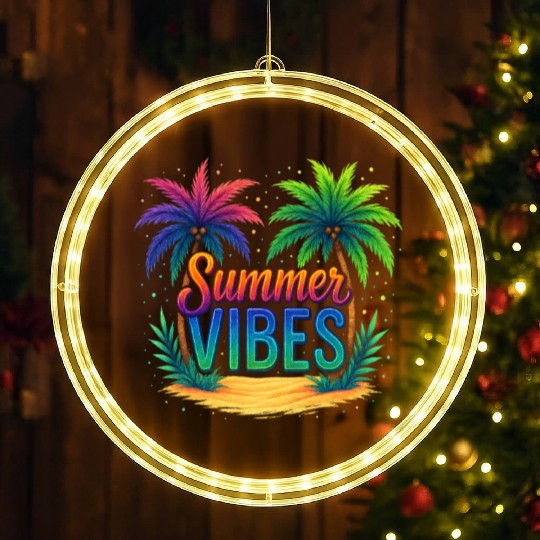 Summer Vibes, Summer Vacation LED Christmas Window Lights