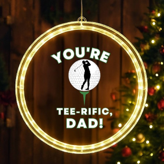 Golf LED Christmas Window Lights-rific Funny Dad Gift for Father's day