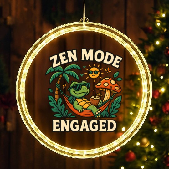 Zen Turtle Hammock LED Christmas Window Lights