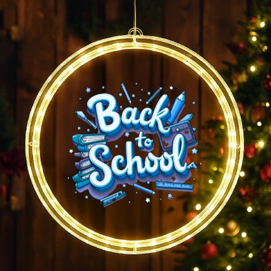 Back To School LED Christmas Window Lights