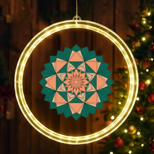 Abstract Starburst Mandala LED Christmas Window Lights