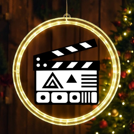Film Clapboard Icon – Cinematic Design LED Christmas Window Lights