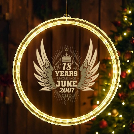 Unique angel with wings 18th birthday celebration LED Christmas Window Lights