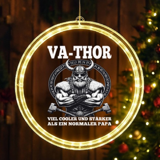 Viking Warrior Man Odin Thor Norman Walhalla LED Christmas Window Lights