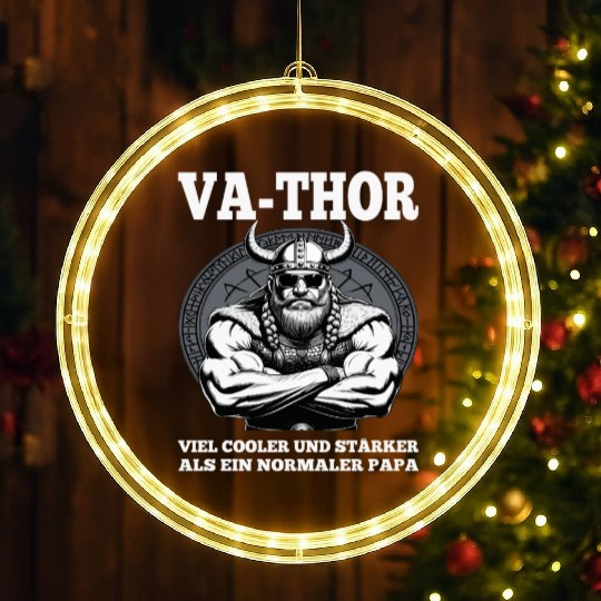Viking Warrior Man Odin Thor Norman Walhalla LED Christmas Window Lights