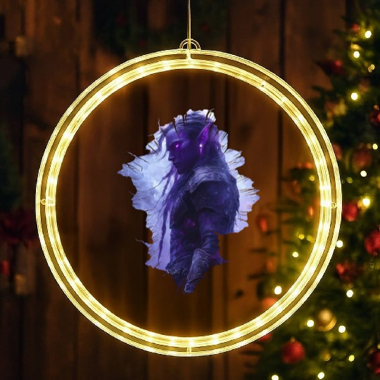 Mystical Elf With Purple Look LED Christmas Window Lights