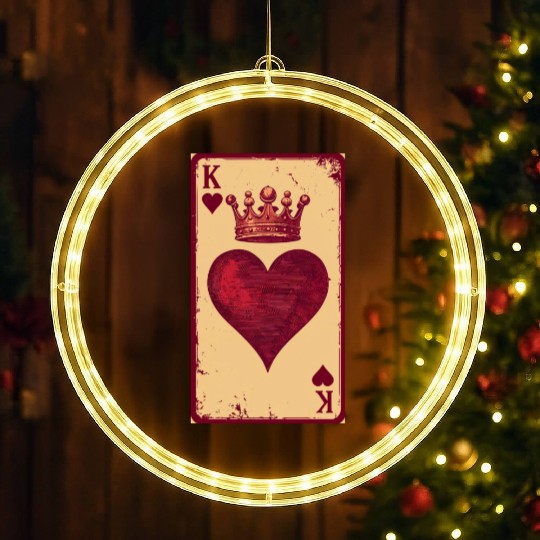 Vintage King of Hearts LED Christmas Window Lights