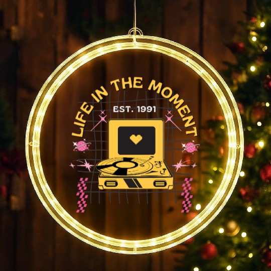 Live In The Moment LED Christmas Window Lights