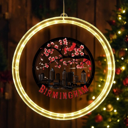 Birmingham City Albm skyline USA LED Christmas Window Lights