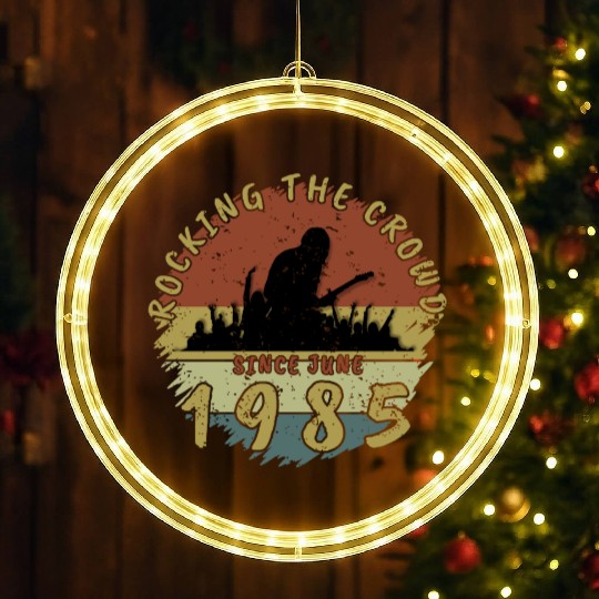 40th Birthday Rocking the crowd GIT 06/1985 LED Christmas Window Lights