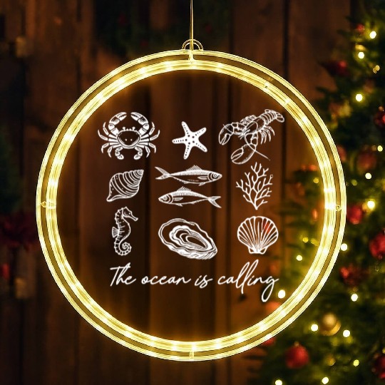 Summer vacation the ocean is calling LED Christmas Window Lights