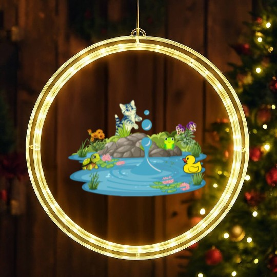 Life & Nature (At the pond) LED Christmas Window Lights