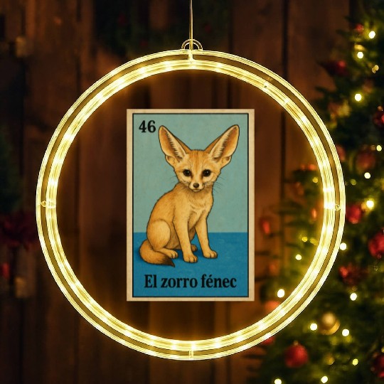 EL ZORRO FÉNEC - THE FENNEC FOX - LA LOTERÍA LED Christmas Window Lights