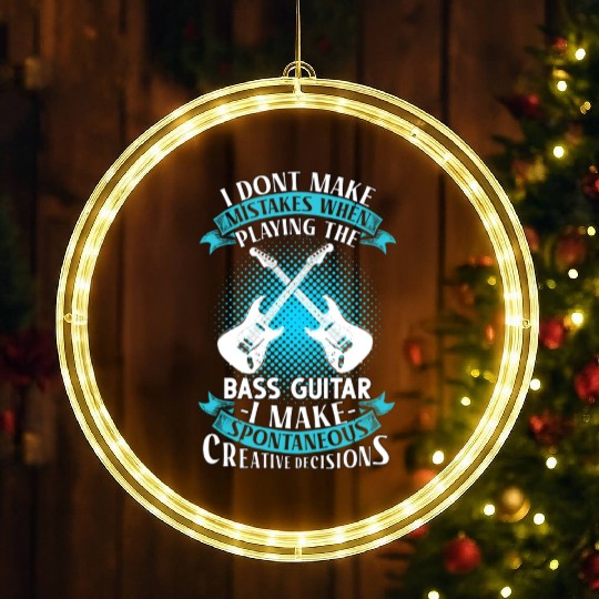 Bass Guitar = Spontaneous Genius LED Christmas Window Lights