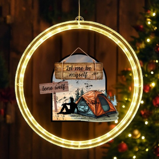 Lone Wolf Retreat LED Christmas Window Lights