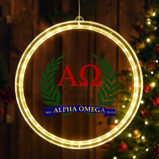 Alpha Omega, Eternity's Fraternity LED Christmas Window Lights