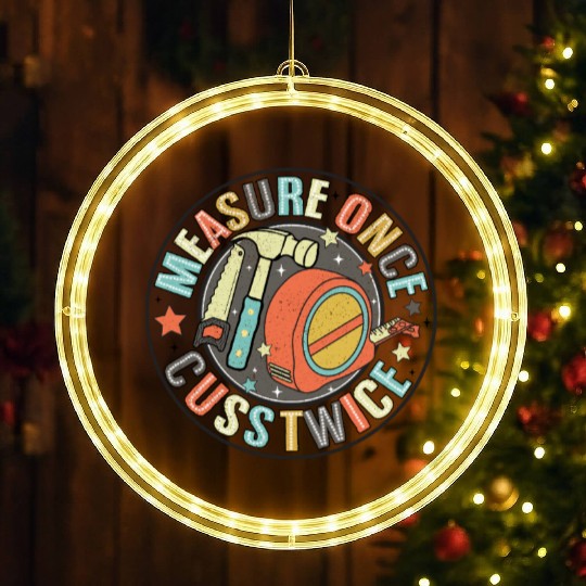 Funny Dad Fathers Day LED Christmas Window Lights