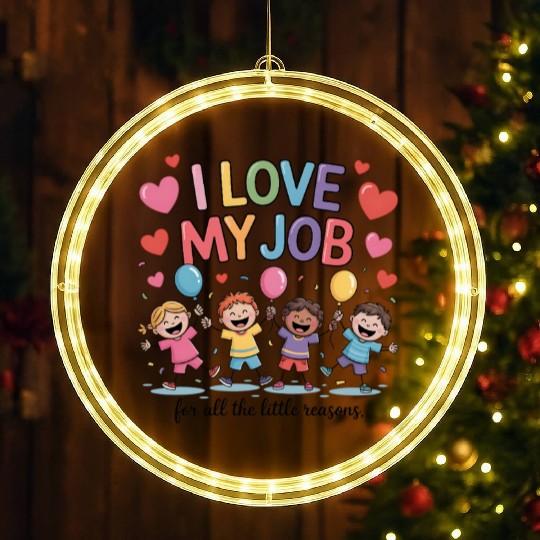 Preschool Teacher Kindergarten LED Christmas Window Lights