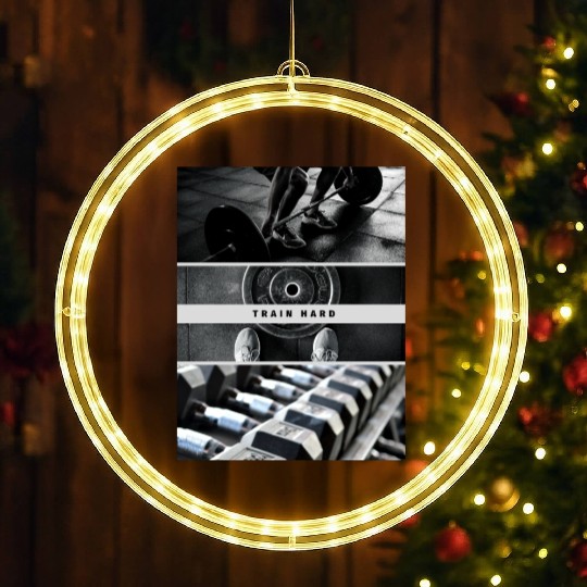 Train Hard LED Christmas Window Lights