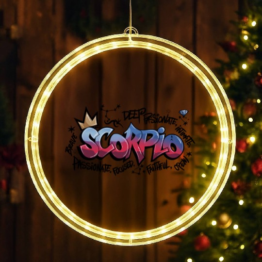 Scorpio Graffiti Zodiac Art LED Christmas Window Lights