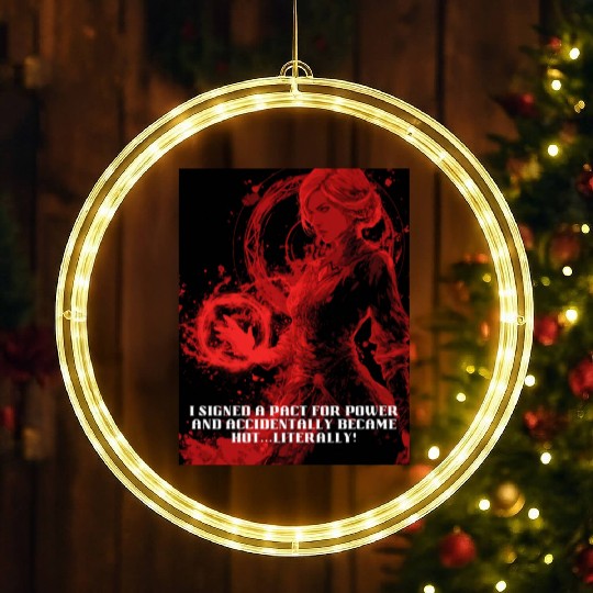 Female Warlock LED Christmas Window Lights