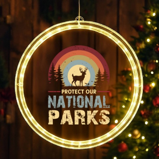 Protect our national parks LED Christmas Window Lights
