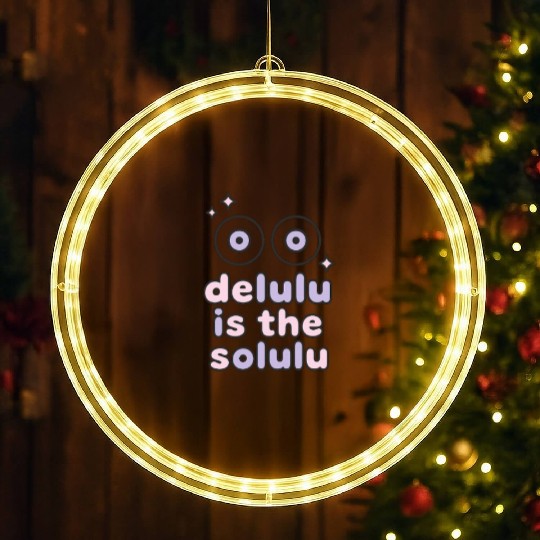 Delulu Eyes – TikTok Core Energy LED Christmas Window Lights