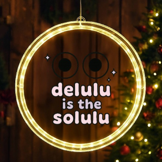 Delulu Eyes – TikTok Core Energy LED Christmas Window Lights